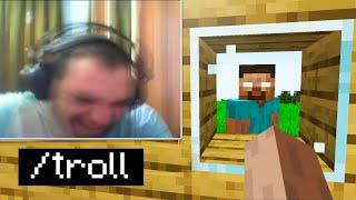 Minecraft'ta Sinirli Yayıncıyı TROLLEDİM (delirdi)