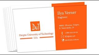 Creating a business card for beginners