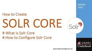 Solr #2 | How to create Solr Core