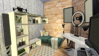 YouTuber's Tiny Apartment || The Sims 4: Stop Motion || CC Speed Build