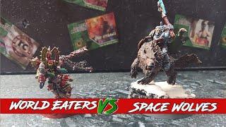 World Eaters v Space Wolves (Space Marines)  -10th edition Warhammer 40k Battle Report