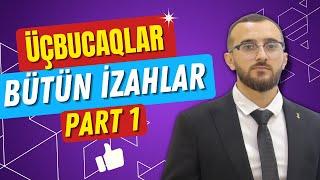 ️️Üçbucaqlar Mövzu izahı Bütün izahlar Qızıl qaydalar #buraxılış #blok #dim #riyaziyyat