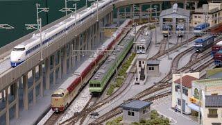 岡山編 新幹線のあるNゲージ鉄道模型固定レイアウト N scale model railroad layout