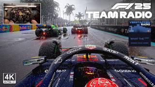F1 25 MOD - Max Verstappen's Red Bull Racing RB21 | 2025 Miami GP 100% Race Steering wheel Gameplay