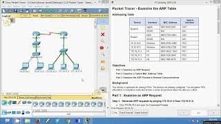 5.3.2.8 Packet Tracer - Examine the ARP Table