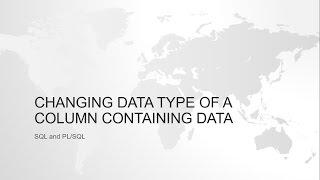 CHANGE DATATYPE IN SQL | change datatype of column | ORACLE SQL AND PL/SQL INTERVIEW QUESTION