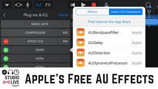 Using Apple's Audio Unit Plug-ins in GarageBand iOS (iPhone/iPad)