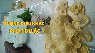 Khám phá vẻ đẹp tâm linh của tượng Phật Di Lặc bằng đá vàng | Đá phong thủy - KXC Home