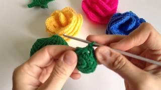 Простой чашелистик к цветку крючком. Часть 2./ A simple sepal to the flower crochet. Part 2.