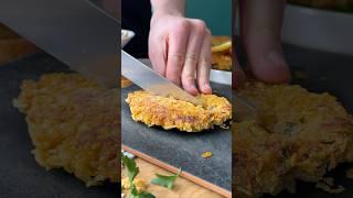 MEGA CRISPY schnitzel  and vegan too 