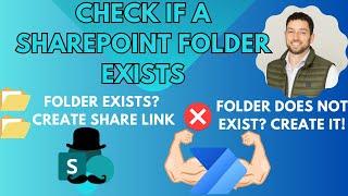 Check if a SharePoint folder exists, generate share link