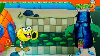  NEW BOSS ZOMBOSS PLANKTON! SPONGEBOB! SPONGEBOB!  Plants vs Zombies 2