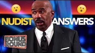 NUDIST!! Steve Harvey Asks The Questions And Gets Some Funny Answers! Family Feud