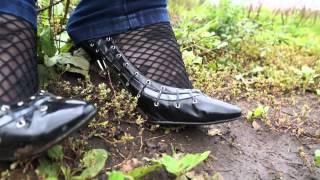 Ultra high heels in stuck