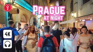 PRAGUE - Czech Republic  4K Discovering Prague's Thrilling Nightlife Walking Tour Bars, Clubs