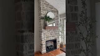 Fireplace reveal || diy stone fireplace