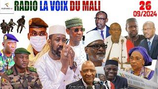 La Revue de Presse de la RADIO LA VOIX DU MALI du 26 SEPTEMBRE 2024