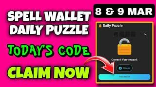 Spell Wallet Daily Puzzle Today 8 March | Spell Wallet Today Puzzle | Spell Wallet Secret Code