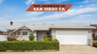 Video Tour of San Diego Home For Sale @ 7473 Gatewood Ln