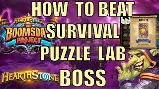 Hearthstone - How to beat Survival Puzzle Lab Boss - The Boomsday Project