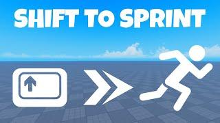 How to Make SHIFT TO SPRINT in Roblox