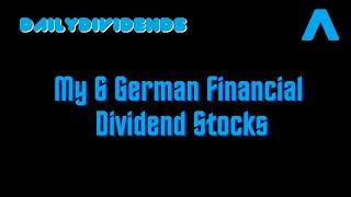 German Financial Stocks - My 6 Financial Dividend Stocks on the Deutsche Börse Xetra