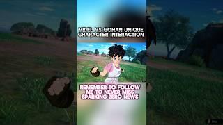 VIDEL VS GOHAN UNIQUE CHARACTER INTERACTION #sparkingzero #dragonball #foryou #gohan