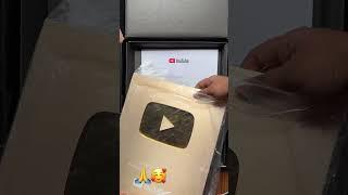 Golden Play Button unboxing  I am really Thankful for your support ️ #goldenplaybutton #short