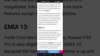 Huawei p40 pro Emui 13?