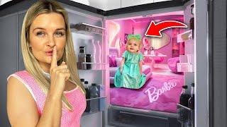 I Built 3 SECRET ROOMS to Hide with Daughter