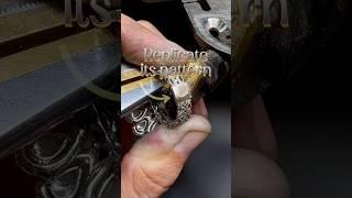 Recreating a complex pattern in a vintage 18k white gold ring