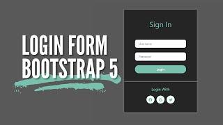 How to Make a Login Form under 20 Minutes | Bootstrap 5 | Dev2Web