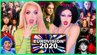 DRAG QUEENS REACT TO EUROVISION 2020 with Maxxy Rainbow & Lydia Kollins!