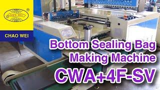 CHAO WEI: Fully Automatic Four Folding Garbage Bag Making Machine.