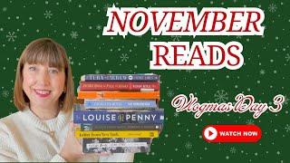 VLOGMAS 2024 - November Reading Wrap Up || Nonfiction, Mysteries, & More!