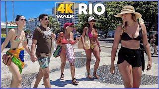 【4K】WALK Rio de Janeiro  RJ BRAZIL  Copacabana Travel vlog