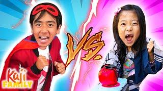 Brother VS Sister VS Kaji Family!