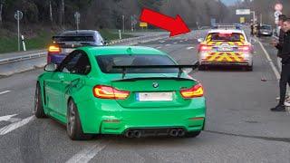 Cars Leaving Nürburgring Tankstelle - BMW M5 F90 ESCAPES FROM POLICE! Zenvo Shmee, GT3RS, R32..