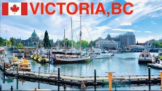 [4k] walking tour in Victoria Downtown ,BC, Canada, July 2023