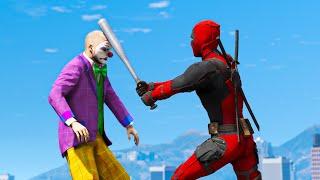 GTA5 DEADPOOL vs Peds AI Wars - Battle of Ragdolls (Active ragdoll physics)