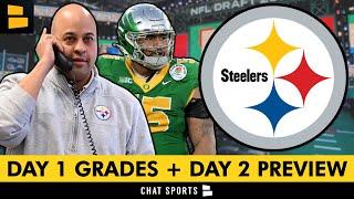 Pittsburgh Steelers Round 1 Draft Grades Ft. Derrick Harmon + Day 2 Steelers Draft Targets
