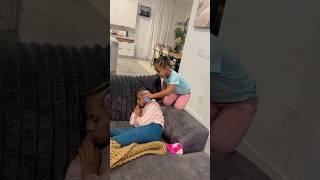 Dad catches daughter pouring water on big sister while sleep #shorts