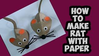 How to Make Rat With Paper easy / Paper making Rat crafts video