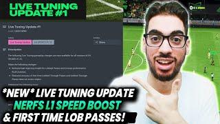 *NEW* GAMEPLAY LIVE TUNING UPDATE NERFS L1 SPEED BOOST & LOB PASSES! | FC 25 ULTIMATE TEAM