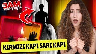 ASLA KIRMIZI Kapı SARI Kapı Oyununu Oynamayın! ️ |Gece 3'te *ÇOK KORKUNÇ* Birşey Oldu! 