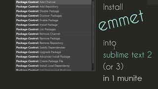 How to Install Emmet to Sublime text-2