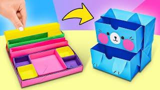 Magical Paper Crafts: Learn to Make Cutest Origami Organizers || EASY DIY 