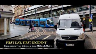 EPIC FAIL | Tram Blocked By Parked Cars on First Day of Extension | Birmingham's West Midlands Metro