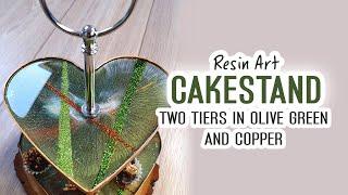 Resin Art - Two tiered cake stand - Full length tutorial