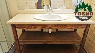 DIY Provence-style wooden washbasin